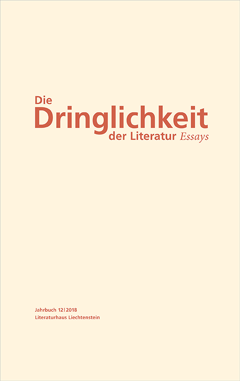 Jahrbuch 12|2018 Die Dringlichkeit der Literatur